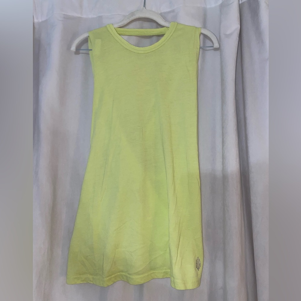 Free People FP Movement No Sweat Yellow Cross Back Tank Top